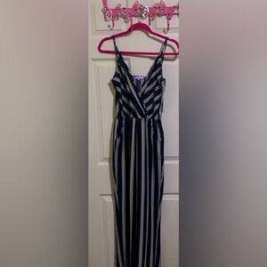 Striped Print Jumpsuit